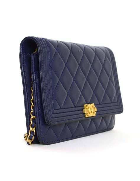 chanel navy boy woc|chanel wallet on chain price.